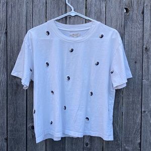 Madewell Embroidered Yin Yang Tee Size M